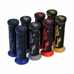 Coupon 👍 Mon Ster Universal Handlebar Grip Set With Flames ❤️